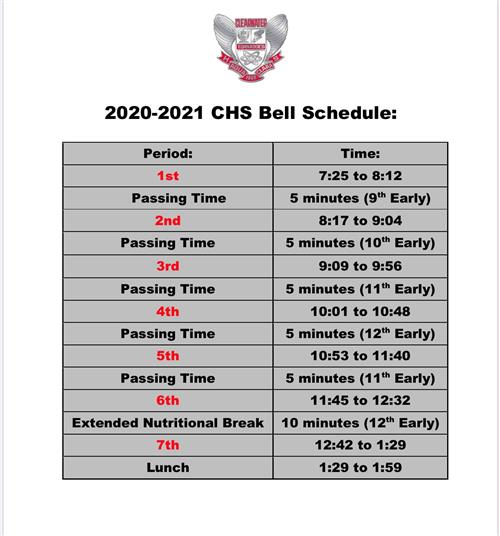 School Information / CHS 2020-21 School Year Updates